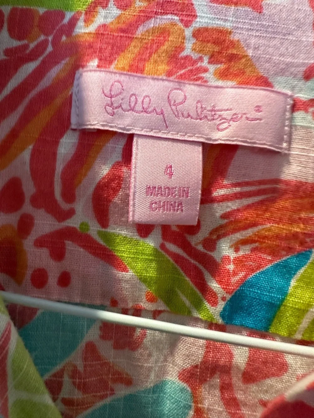 Lilly Pulitzer Tropical Print Cotton Button-Down Shirt - Picture 2 of 5